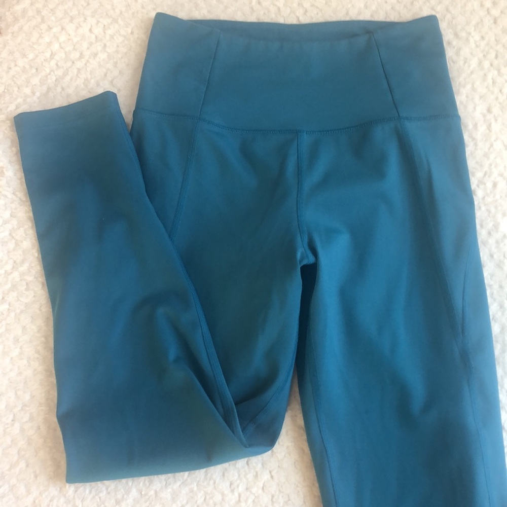 Girlfriend Collective Leggings aqua Turquoise teal color - Picture 6 of 13